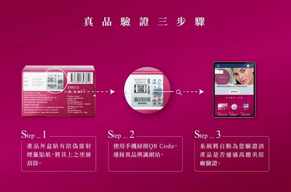 跨時代的保養療程-4D童妍針 真品驗證三步驟